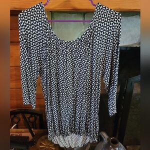 Michael Kors Black & White Shirt size LG